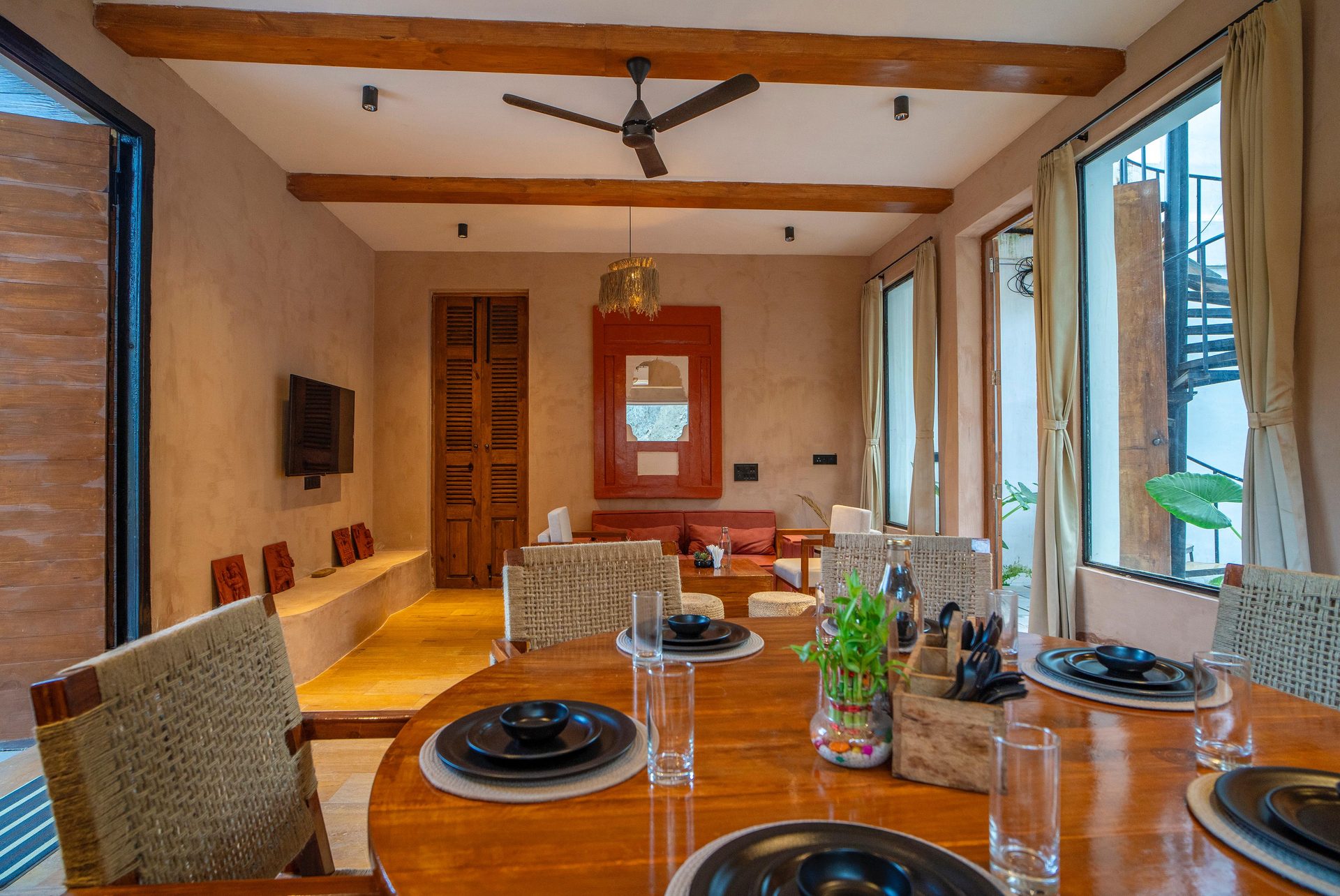 Niva Villa interior - Authentic Rajasthani architecture with rustic luxury design in Udaipur